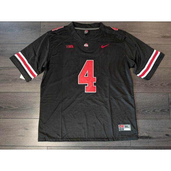 NCAA Other - Jeremiah Smith #4 Ohio State Buckeyes BLACKOUT Stitched Men's Jersey XXL 2XL
